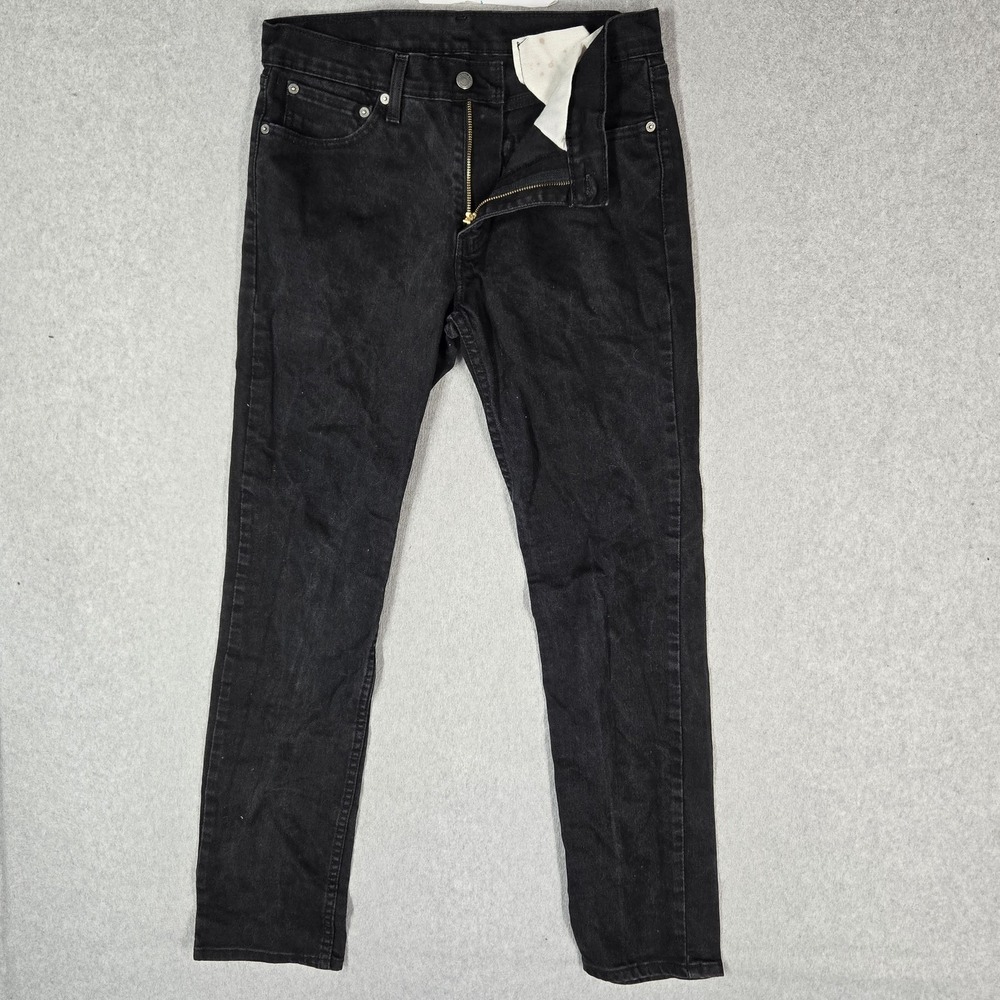 Levi's 511 Men Jeans 32X32 Black Denim Slim Fit 30" Inseam Stretch